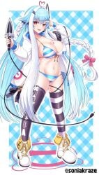 bemani blush curvy full_body gyaru_v holding_object huge_breasts ichika_(bemani) ichika_(blue_archive) konami looking_at_viewer naughty_face official_alternate_costume open_mouth smile standing thick_thighs v wide_hips