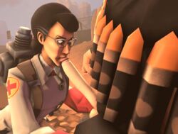 1boy 1boy1girl 1girls 3d animated bad_anatomy big_penis fellatio female femmedic glasses heavy_weapons_guy huge_cock medic medic_(team_fortress_2) oral penis source_filmmaker straight team_fortress_2 ughhh..._vinyl! unseen_male_face