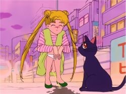 ai_assisted bishoujo_senshi_sailor_moon exposing_pussy nude_filter peeing squatting third-party_edit usagi_tsukino what