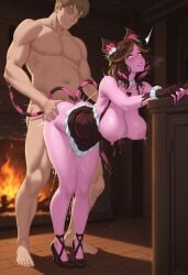 ai_generated bent_over evelynn league_of_legends standing_sex sugar_rush_evelynn