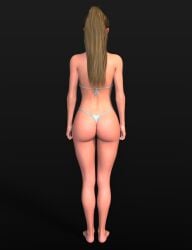 1girls 3d back_view bikini daz_studio female female_only full_body real_person solo stormlux18 thong thong_bikini