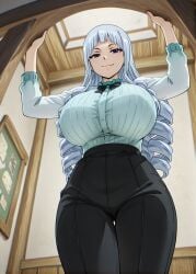 1girls ai_generated alternate_ass_size alternate_body_type alternate_breast_size alternative_bust_size beautiful beautiful_female beautiful_girl beauty below_view blue_eyes breasts breasts_bigger_than_head cleavage clothed clothing elisabeth_cheria eyes fairy_tail fairy_tail_100_years_quest faris faris_(fairy_tail) female female_focus female_only from_below gigantic_breasts high_quality high_resolution huge_breasts hyper hyper_breasts large_breasts long_hair massive_ass massive_breasts massive_thighs massive_tits mommy mommy_milker mommy_milkers open_clothes open_eyes patreon patreon_username sexy_body silver_hair smooth_skin solo solo_female solo_focus stretched_clothing sweet tight_clothing voluptuous