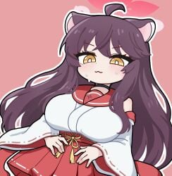 animal_ears artist_request blue_archive huge_breasts inner_discipline_club_(blue_archive) kaede_(blue_archive) kawaii pink_halo