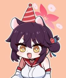 animal_ears artist_request birthday_hat blue_archive huge_breasts inner_discipline_club_(blue_archive) kaede_(blue_archive) kawaii pink_halo