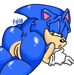 2008 anus female green_eyes looking_at_viewer looking_back perverted_bunny pussy rule_63 sega solo sonic_(series) sonic_the_hedgehog sonic_the_hedgehog_(series) sonique_the_hedgehog