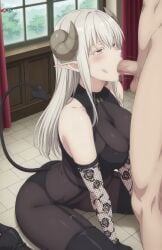 1boy 2.5_jigen_no_ririsa 2d 2d_animation absurdres adult ai_assisted ai_generated animated big_breasts big_penis blowjob breasts fellatio female hanyuu_mayuri heeven highres male mature patreon patreon_username penis_in_mouth perfect_body tagme uncensored video