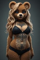 ai_assisted ai_generated animal_ears animal_humanoid anthro anthro_only anthrofied bear beastiality big_breasts big_tits fur furry furry_female human_only humanoid realistic teddy_bear thefinalrule