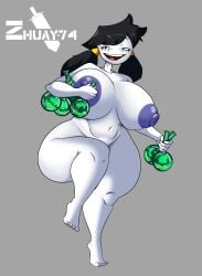 big_ass big_breasts big_butt black_hair commission mesmalie mesmer_(mesmalie) pale-skinned_female thick_thighs white_skin wide_hips wide_thighs zhuay74