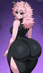 ai_generated ashido_mina boku_no_hero_academia bubble_ass bubble_butt butt curvaceous curvy dress female_only focus_on_ass from_behind houseofwaifu huge_ass huge_butt long_hair looking_at_viewer mina_ashido pink_hair pink_skin round_ass smiling thick_ass thick_butt thick_hips thick_legs thick_thighs wide_ass wide_hips wide_thighs