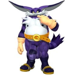 1boy 3d 3d_(artwork) anthro balls belly belt big_belly big_penis big_the_cat domestic_cat enormous_penis fat fat_belly fat_male feet felid feline furry furry_male furry_only genitals gloves huge_cock humanoid_genitalia humanoid_penis large_penis looking_at_viewer makioria male male_nipples male_only mammal mature mature_male nipples obese obese_male overweight overweight_male penis purple_skin sandals sega solo solo_focus solo_male sonic_(series) sonic_the_hedgehog_(series) tail testicles transparent_background