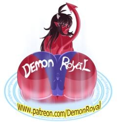 2017 covering_ass demon demon_girl demon_tail demonroyal huge_ass monster_girl porscha red-skinned_female red_skin tagme