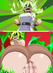 1boy 1girls akkostars alternate_ass_size alternate_breast_size alternate_version alternate_version_available anal anal_sex asian asian_female ass big_ass big_breasts breasts bubble_ass bubble_butt burnin_(my_hero_academia) color dumptruck_ass edit ero-enzo fat_ass fire gloves green_hair huge_ass instant_loss instant_loss_2koma kamiji_moe large_ass large_breasts looking_at_viewer mask moe_kamiji my_hero_academia rtenzo sex smiling straight variant