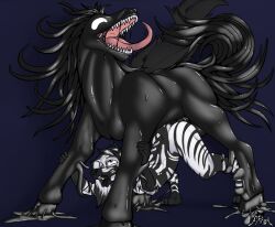 ajizza_(artist) andromorph animal_genitalia animal_penis anthro canid canine cuntboy duo equid equine equine_genitalia equine_penis feral fox from_behind_position genitals horse horse_venom horse_venom_(marvel) hybrid intersex intersex/male leg_grab male mammal marvel open_mouth penetration penis pseudo_hair sex tentacle tentacle_hair tongue vaginal_penetration venom_(marvel) zebra zox