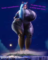 3d 3d_(artwork) apokailypseart big_ass big_breasts big_hips comic fortnite fortnite:_battle_royale giantess huge_ass huge_breasts huge_hips lynx_(fortnite) tagme wide_ass wide_hips