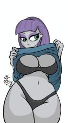 1girls big_breasts bikini black_bra black_panties bra breasts dress equestria_girls female female_only flashing friendship_is_magic hasbro maud_pie_(eg) maud_pie_(mlp) mlp118edit my_little_pony navel panties pony purple_hair solo solo_female thick_thighs underwear wide_hips