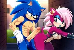 ai_generated ass blue_body breasts incest incest_(lore) magenta_fur male/female pink_hair sex sonia_the_hedgehog sonic_(series) sonic_the_hedgehog sonic_the_hedgehog_(series) sonic_underground straight veiny_penis