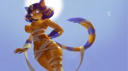 animal_crossing ankha ankha_(animal_crossing) anthro breasts female furry solo sureyouknowme yellow_skin