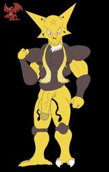 2018 alakazam goatee male male_only muscles nintendo original_character penis pokemon pokemorph red_eyes rougetenjoname solo testicles