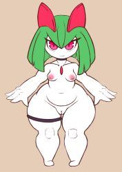 big_breasts breasts female justkindofhere kirlia nipples pokémon_(species) pokemon pokemon_(species) pussy tagme thick_thighs wide_hips