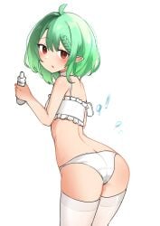 ass asu-57 daebom green_hair red_eyes tagme war_thunder white_swimsuit