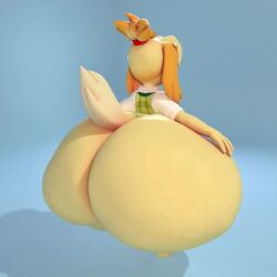 1girls 3d 3d_animation animal_crossing animated anthro anthro_only ass_expansion bottom_heavy dog_girl extrudeds fat_ass female_only furry huge_ass hyper hyper_ass isabelle_(animal_crossing) massive_ass nintendo tagme thick_thighs video