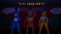 1girls 2boys 2boys1girl admiring animatronics attachment bear bonnie_(fnaf) bunny bunny_ears chica_(fnaf) cock dick five_nights_at_freddy's five_nights_at_freddy's_2 freddy_(fnaf) panties pctoaster pussy ripped_pants ripped_underwear rubber_penis sfm shocked_eyes showing_off size_difference smug_expression source_filmmaker toy_bonnie_(fnaf) toy_chica_(fnaf) toy_freddy_(fnaf) trio upgrade visible_pussy