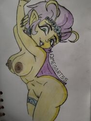 alien alien_girl alien_humanoid alien_look_like_human alien_only big_ass big_breasts big_butt brown_nipples female female_only green_body green_eyes green_skin omegart55 only_female princess_mandie purple_hair the_fairly_oddparents