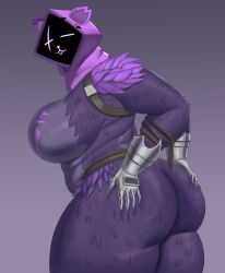 1girls anthro ass big_ass big_breasts breasts bubble_butt chubby dat_ass fat_ass female female_only fortnite goldcrustedchicken hands_on_ass hands_on_own_ass huge_ass large_ass looking_at_viewer looking_back png raven_team_leader slightly_chubby solo thick_ass thick_thighs thunder_thighs wide_hips