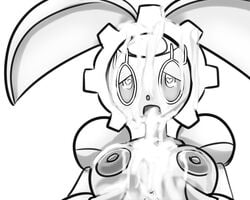 1girls 2019 5:4 after_oral anthro big_breasts breasts cum cum_in_mouth cum_inside cum_on_breasts cum_on_face excessive_cum facial female heart heart-shaped_pupils large_breasts latiar legendary_pokémon machine magearna mammal monochrome nintendo nipples nude open_mouth pokémon_(species) pokémorph pokemon pokemon_sm robot simple_background solo straight tongue video_games white_background