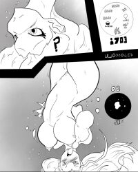 angry big_breasts blush comic diver_girl_(uwdoodles) naked underwater uwdoodles