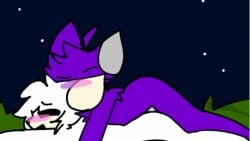 animated blush chafaku_denise closed_eyes fast_thrusts furry gay gay_sex grass night night_sky non-human non-human_only open_mouth prone_bone purple_body purple_hair purple_legs slendytubbies the_guardian_(slendytubbies) thrusting tinky_winky tinky_winky_(slendytubbies) toony white_body white_hair white_legs