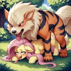 1boy 1girls ahe_gao ai_generated arcanine canid canine claws crossover duo equid equine female feral feral_on_feral feral_only fluttershy_(mlp) friendship_is_magic hair hasbro horse interspecies long_hair male my_little_pony nintendo open_mouth pegasus pink_hair pokémon_(species) pokemon pokemon_(species) pony red_eyes sex stable_diffusion tongue tongue_out tyto4tme4l wings