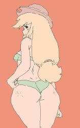 applejack_(eg) applejack_(mlp) ass cameltoe cowboy_hat equestria_girls long_hair my_little_pony tied_hair underwear wide_hips yev-san