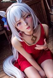 ai_generated breasts gold_ship_(umamusume) grabbing_breasts grabbing_own_breast horse_ears nipples redkitty tagme umamusume umamusume_pretty_derby video