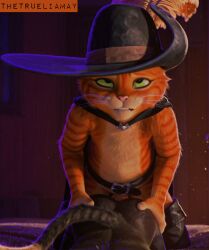 ai_generated ambiguous_penetration anthro bed clothed_sex feline female grabbing_ass grabbing_butt kitty_softpaws kneeling lip_bite male male/female on_all_fours orgasm penetration penis puss puss_in_boots_(dreamworks) puss_in_boots_the_last_wish rolling_eyes sex stable_diffusion trueliamay