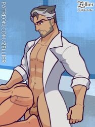 anal anal_penetration anal_sex animated animated_gif artzellier ass bara dick doctor doctor_strange doctor_strange_(stephen_sanders:_the_doctor) gay gay_anal gay_male gay_sex glasses marvel marvel_comics marvel_rivals muscle muscles nipples old_male older_male pecs steven_strange zellier