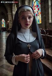 ai_generated blonde_hair blowjob blowjob_face disney disney_princess doggy_style elsa_(frozen) from_behind from_behind_position frozen_(film) frozen_2 naked nude nude_female nun opening_shirt redhenxx tagme teasing teasing_nipple teasing_viewer video