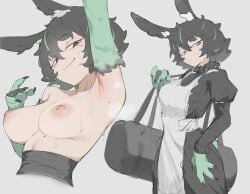 bunny_ears bunny_girl character_request copyright_request large_breasts nipples tagme thus0thus topless topless_female