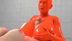 1futa 1girls 3d animated areolae big_breasts breasts coot27 dickgirl erect_nipples female futanari gif huge_breasts huge_cock intersex large_breasts nipples paizuri penis red_dude_(superhot) sfm_default_map source_filmmaker superhot