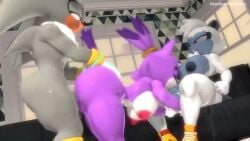 2girls 3d 3d_animation animated anthro sonic_(series) tagme video