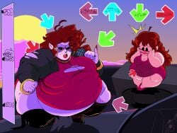 2021 breast_expansion car cloudboyo friday_night_funkin girlfriend_(friday_night_funkin) growth_drive henchmen_(friday_night_funkin) limousine mommy_mearest scared tagme weight_gain