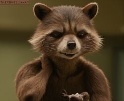 after_orgasm ai_generated cum cum_in_hand guardians_of_the_galaxy looking_down male marvel raccoon rocket_raccoon solo stable_diffusion trueliamay