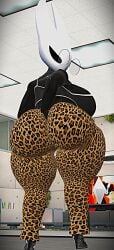 3d butt_digging digging_up_in_they_ass glasses hornet_(hollow_knight) huge_ass huge_breasts leopard_print thegrinderops thick_thighs