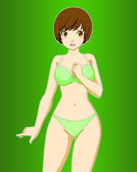 bikini female megami_tensei persona persona_4 pervyangel satonaka_chie solo