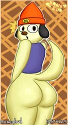 1boy anthro ass bottomless furry honeybud male parappa parappa_the_rapper tagme