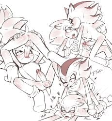 anthro anthro_on_anthro anthro_penetrated anthro_penetrating anthro_penetrating_anthro blowjob mayghely sega shadow_the_hedgehog sonic_(series) sonic_the_hedgehog spread_ass tagme