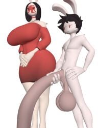 3d_(artwork) 3d_animation animated anthro balls big_balls big_breasts big_penis black_eyes black_hair bouncing_penis breasts cjk_character clothing cyanu digital_media_(artwork) dress duo female flaccid foreskin frown genitals hair huge_balls huge_breasts huge_cock hyper hyper_genitalia hyper_penis incest_(lore) lagomorph leporid lihu_(cyanu) loop luke_(cyanu) male mammal mother_(lore) mother_and_child_(lore) mother_and_son_(lore) nude parent_(lore) parent_and_child_(lore) parent_and_son_(lore) penis rabbit red_eyes son_(lore) thick_thighs unretracted_foreskin white_body wide_hips