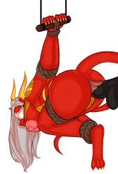 adopted_(lore) adopted_daughter_(lore) anal anal_sex animal_genitalia animal_penis anthro big_breasts blindfold bondage bound breasts daughter_(lore) duo elemental_creature equine_genitalia equine_penis erect_nipples female female_focus forced from_behind_position genitals hair hi_res horn ignia_(alphaleader) male male/female mythological_creature mythological_salamander mythological_scalie mythology nipples penetration penis rape rope scalie sex tail vulva