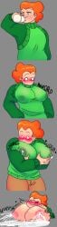 bara bara_tits barazoku big_pecs bodily_fluids breast_expansion breast_growth expansion_sequence freckles_on_breasts ginger hyper_breasts lactating lactating_nipples lactation male_boobs male_breasts male_lactation male_only muscular_male pico's_school pico_(newgrounds) picosboobers scp-686 solo_male