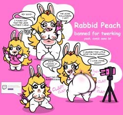 >:( 1girls 2026 adorable adorasexy anthro anthro_female ass_clapping banned bbw belly_button_piercing big_ass big_breasts blonde_hair blue_eyes bottomless bottomless_female bouncing_ass chubby chubby_female clapping_cheeks comedy comic_sans crown crying cute earrings featureless_feet female funny humor jaleczu lagomorph lagomorph_humanoid mario_(series) mario_+_rabbids naked nintendo nude nude_female phone piercing rabbid rabbid_peach rayman_(series) shortstack streaming tagme throwing_it_back tooth_gap twerking twitch two-tone_body two-tone_fur ubisoft white_body white_fur